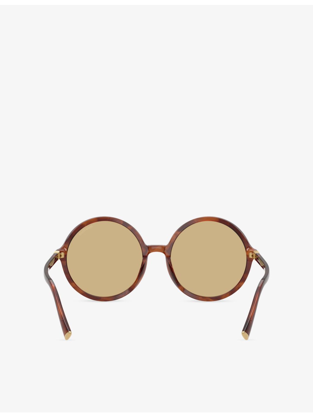 Miu Miu MU B02S round-frame acetate sunglasses with gold-tone hardware, UK version