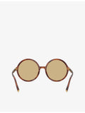Miu Miu MU B02S round-frame acetate sunglasses with gold-tone hardware, UK version