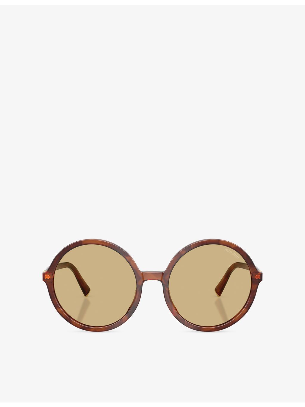 Miu Miu MU B02S round-frame acetate sunglasses with gold-tone hardware, UK version