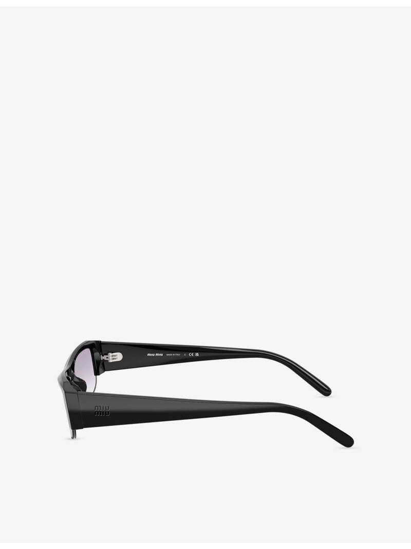 Miu Miu MU B07S rectangular acetate optical glasses - British product
