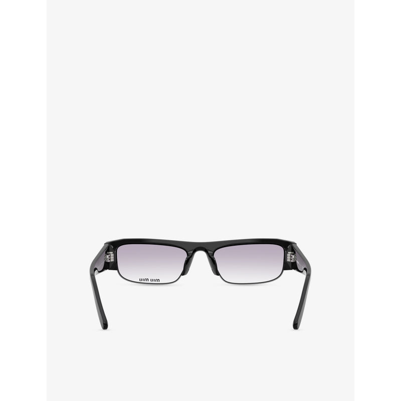 Miu Miu MU B07S rectangular acetate optical glasses - British product