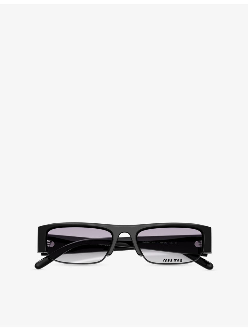 Miu Miu MU B07S rectangular acetate optical glasses - British product