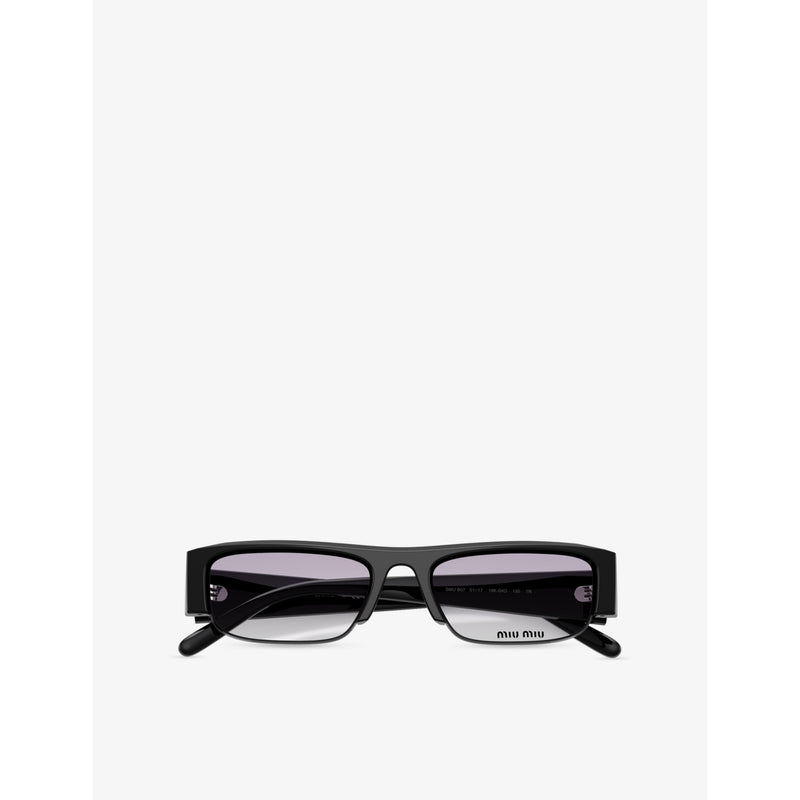 Miu Miu MU B07S rectangular acetate optical glasses - British product