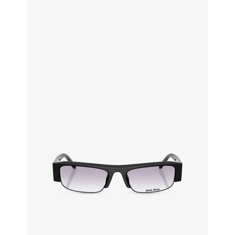 Miu Miu MU B07S rectangular acetate optical glasses - British product