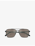 Oliver Peoples OV1362S square-frame metal sunglasses - British product