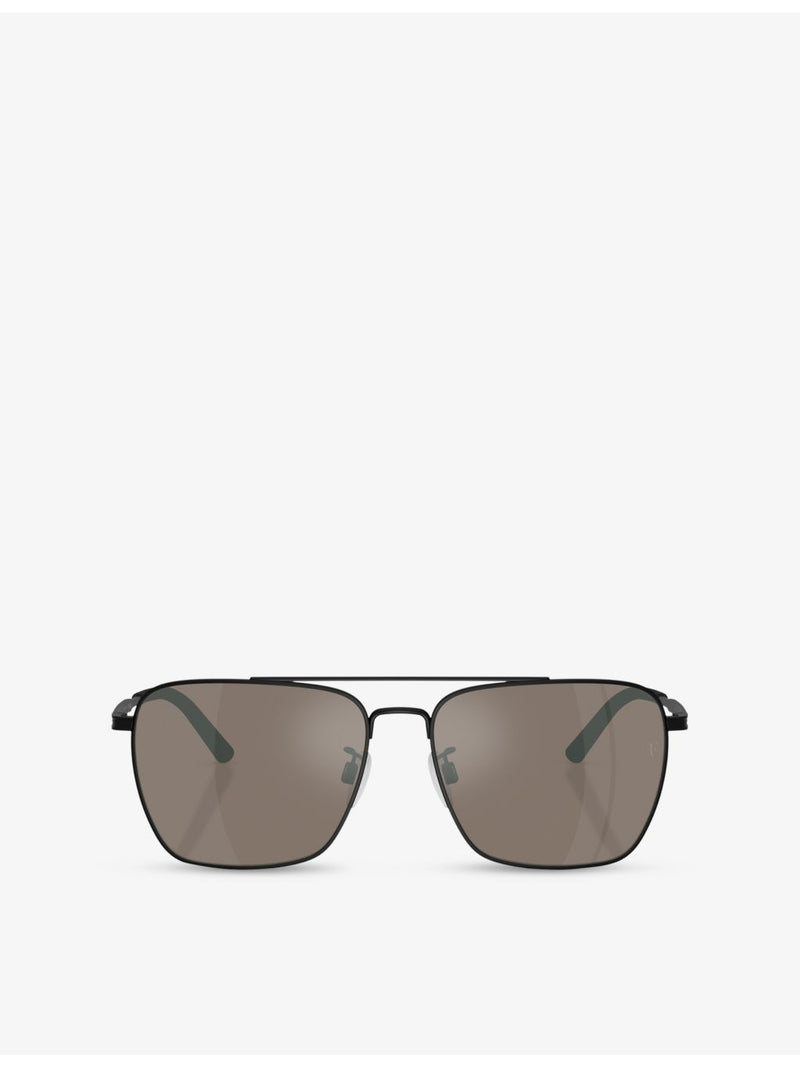 Oliver Peoples OV1362S square-frame metal sunglasses - British product