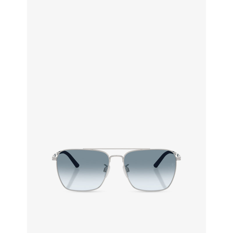 Oliver Peoples square-frame metal sunglasses - British product
