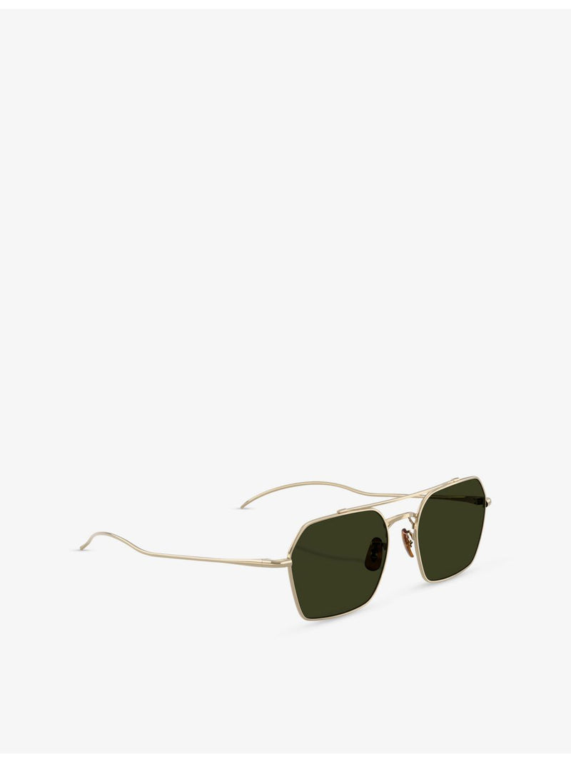 Oliver Peoples OV1365ST square-frame metal sunglasses, imported from the UK