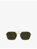 Oliver Peoples OV1365ST square-frame metal sunglasses, imported from the UK
