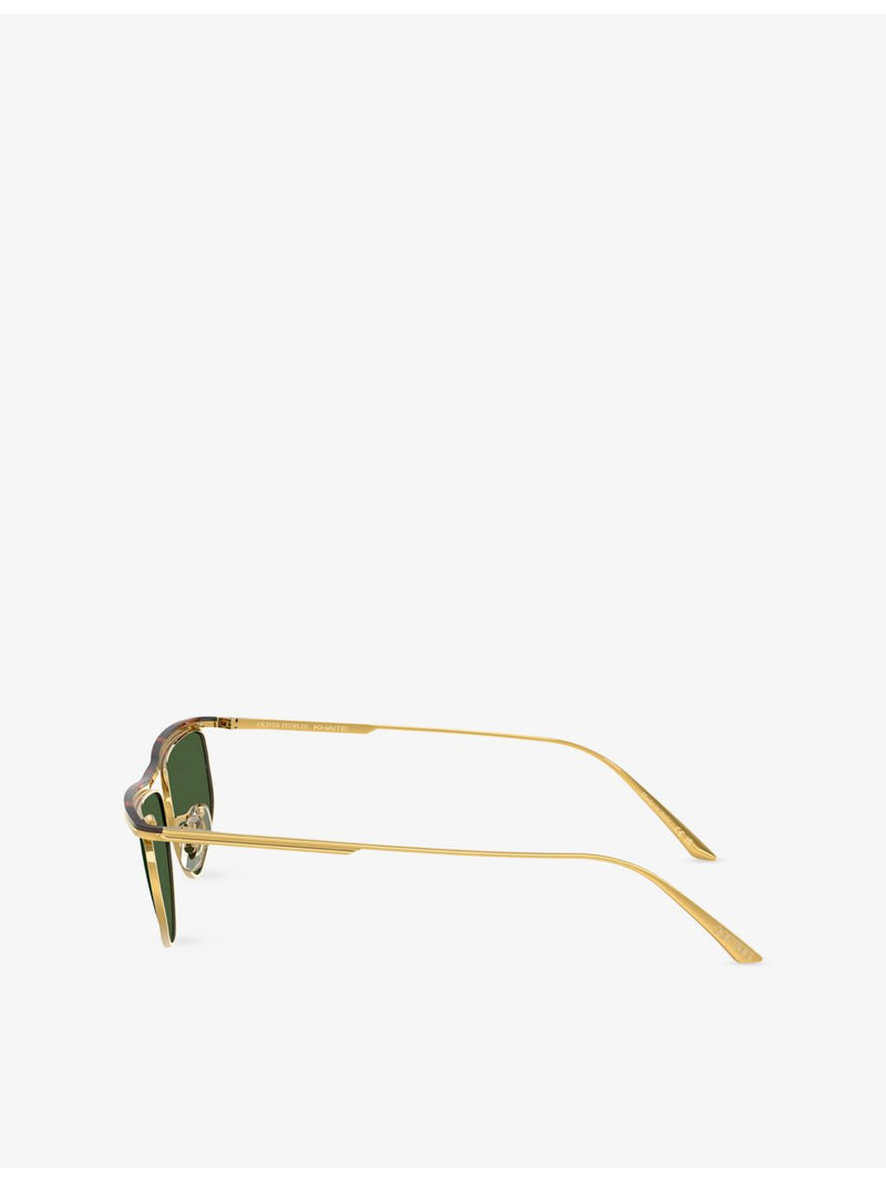 Oliver Peoples OV1367S oval-frame metal sunglasses, UK version