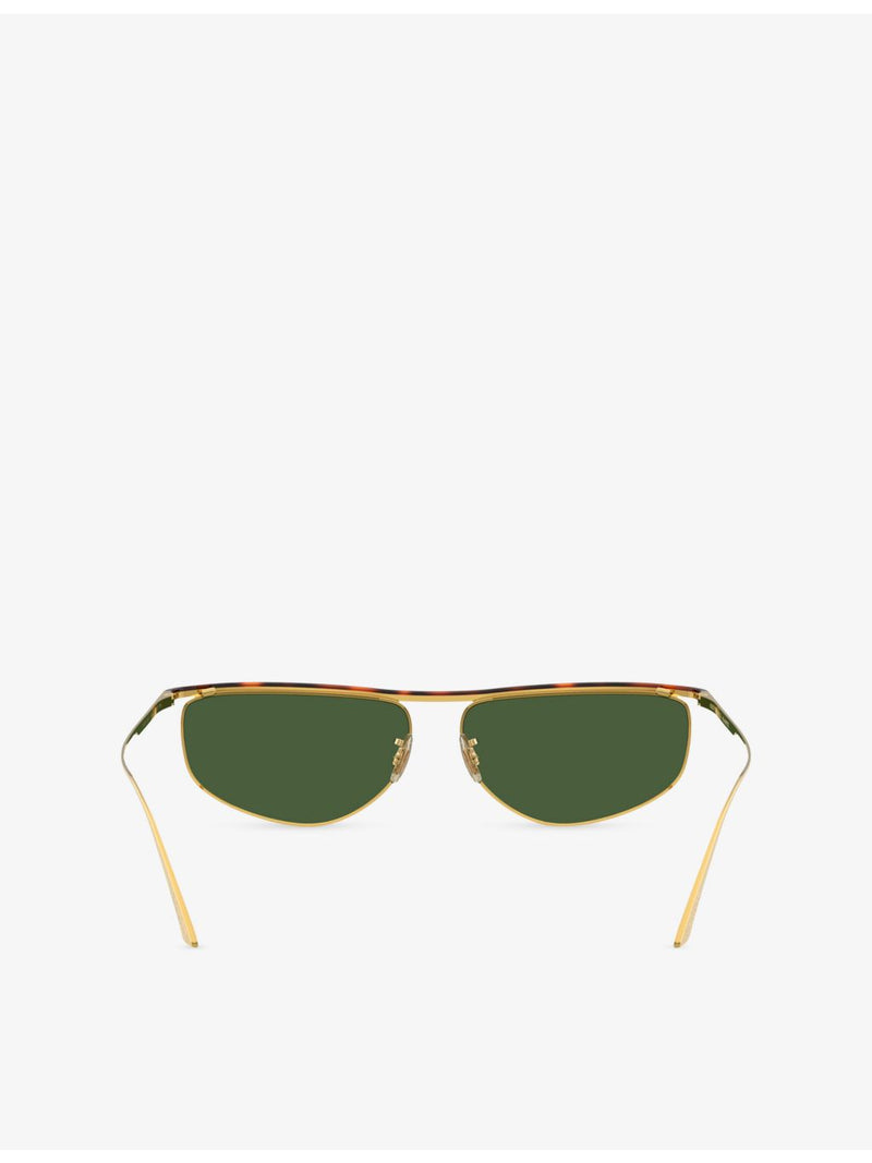 Oliver Peoples OV1367S oval-frame metal sunglasses, UK version