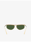 Oliver Peoples OV1367S oval-frame metal sunglasses, UK version