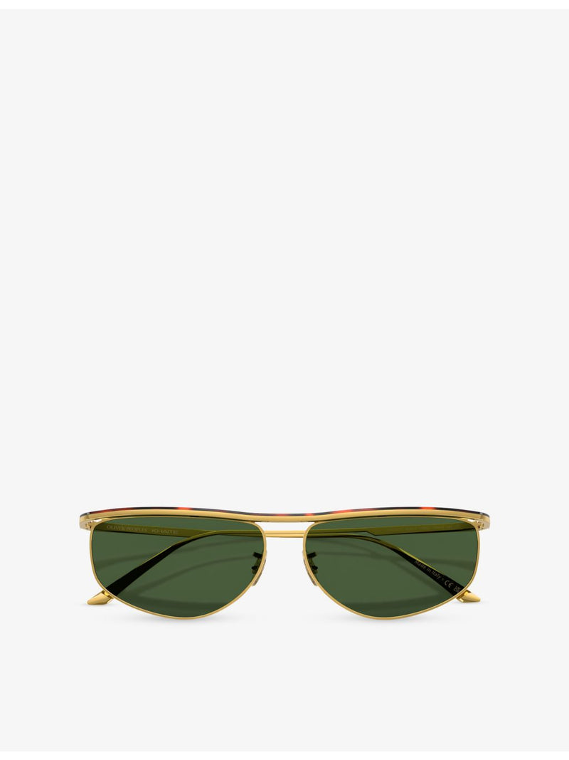 Oliver Peoples OV1367S oval-frame metal sunglasses, UK version