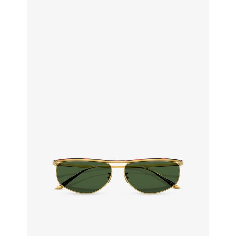 Oliver Peoples OV1367S oval-frame metal sunglasses, UK version