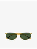 Oliver Peoples OV1367S oval-frame metal sunglasses, UK version