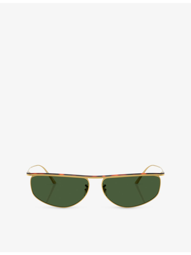 Oliver Peoples OV1367S oval-frame metal sunglasses, UK version