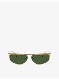 Oliver Peoples OV1367S oval-frame metal sunglasses, UK version