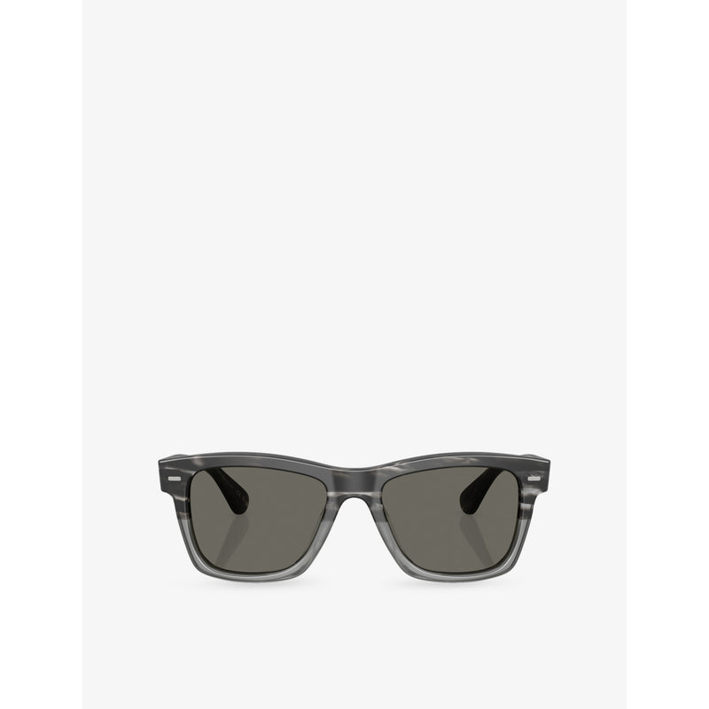 Oliver Peoples square-frame acetate sunglasses, imported from the UK