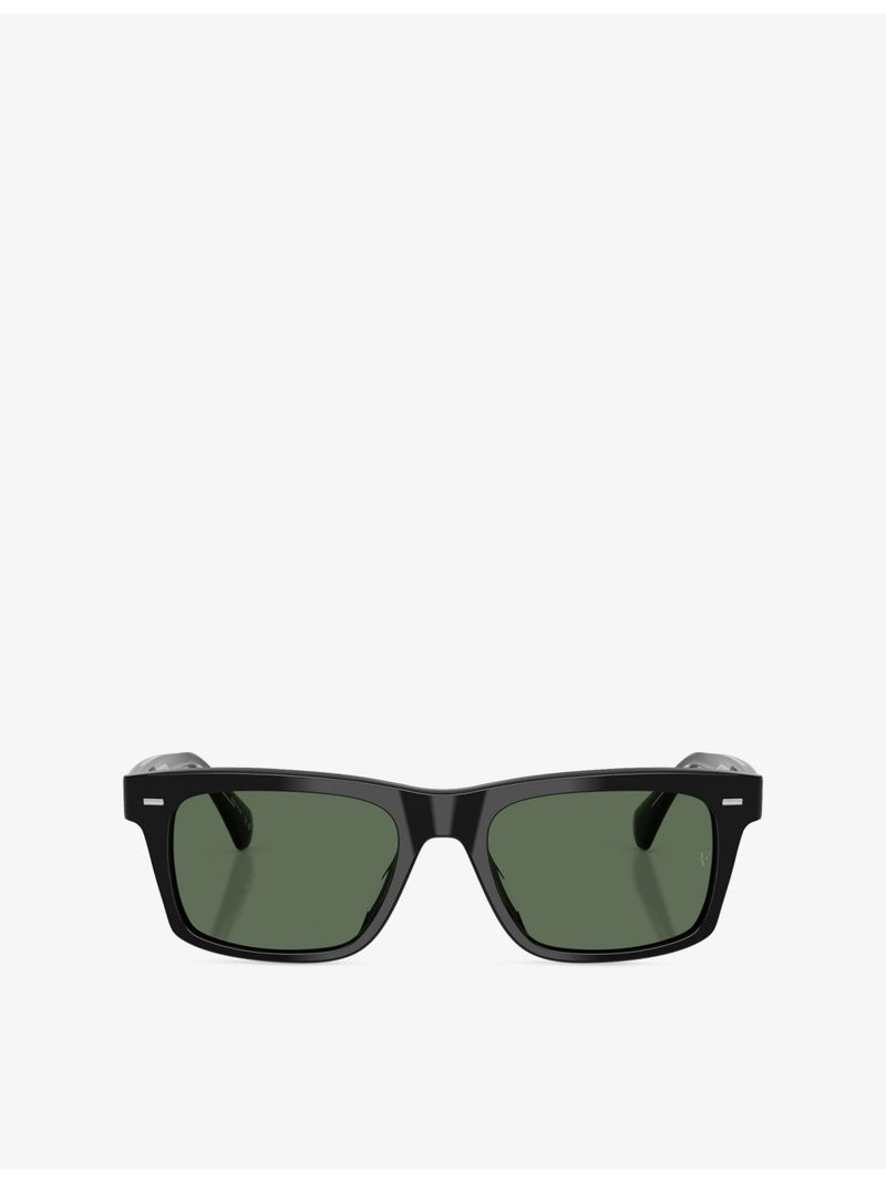 Oliver Peoples OV5596SU rectangle-frame acetate sunglasses, imported from the UK
