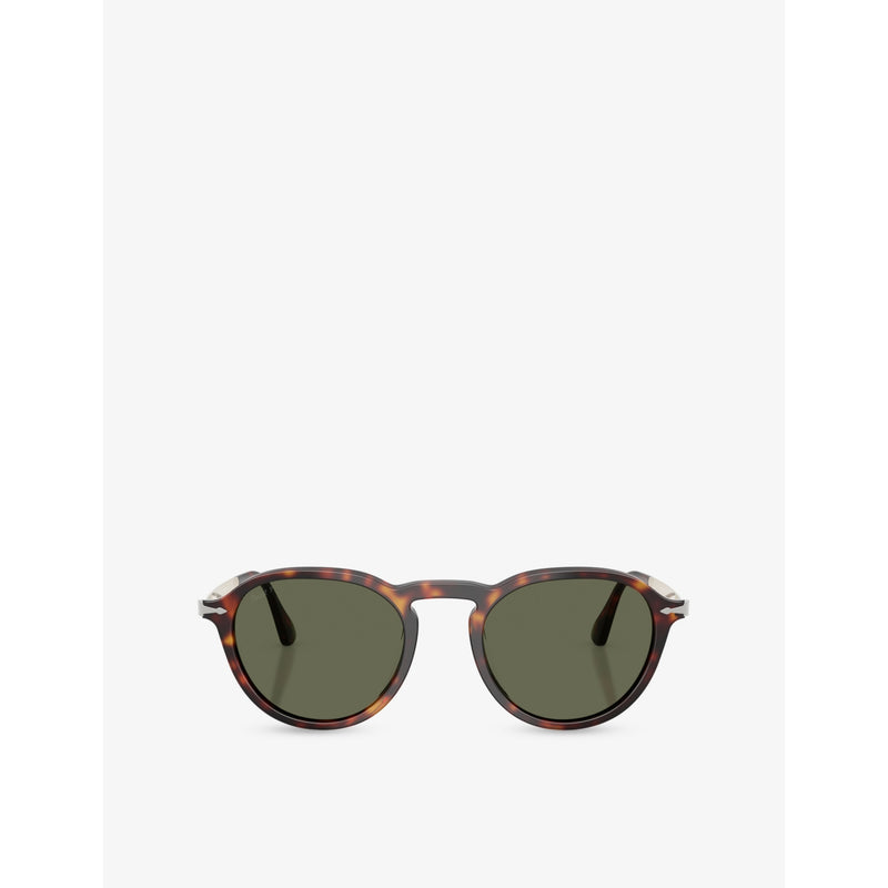 Persol round-frame acetate sunglasses tortoiseshell, UK version