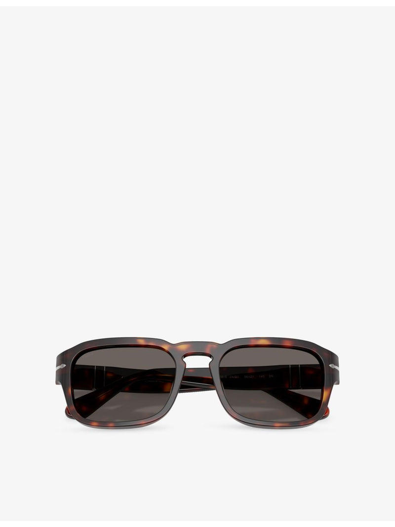 Persol square-frame acetate sunglasses tortoiseshell finish, imported from the UK