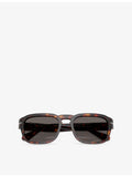 Persol square-frame acetate sunglasses tortoiseshell finish, imported from the UK