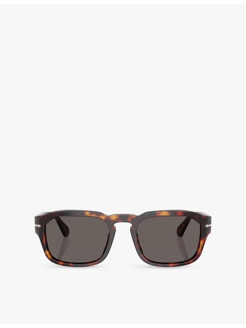 Persol square-frame acetate sunglasses tortoiseshell finish, imported from the UK