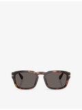 Persol square-frame acetate sunglasses tortoiseshell finish, imported from the UK