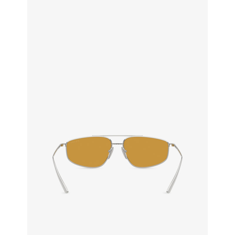 Prada metal pillow-frame sunglasses (British brand)