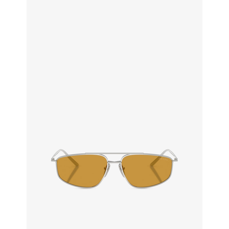 Prada metal pillow-frame sunglasses (British brand)