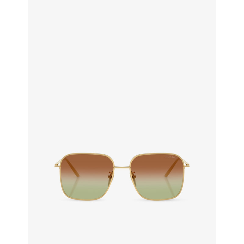 Prada square-frame metal sunglasses PR C54SD (British brand)