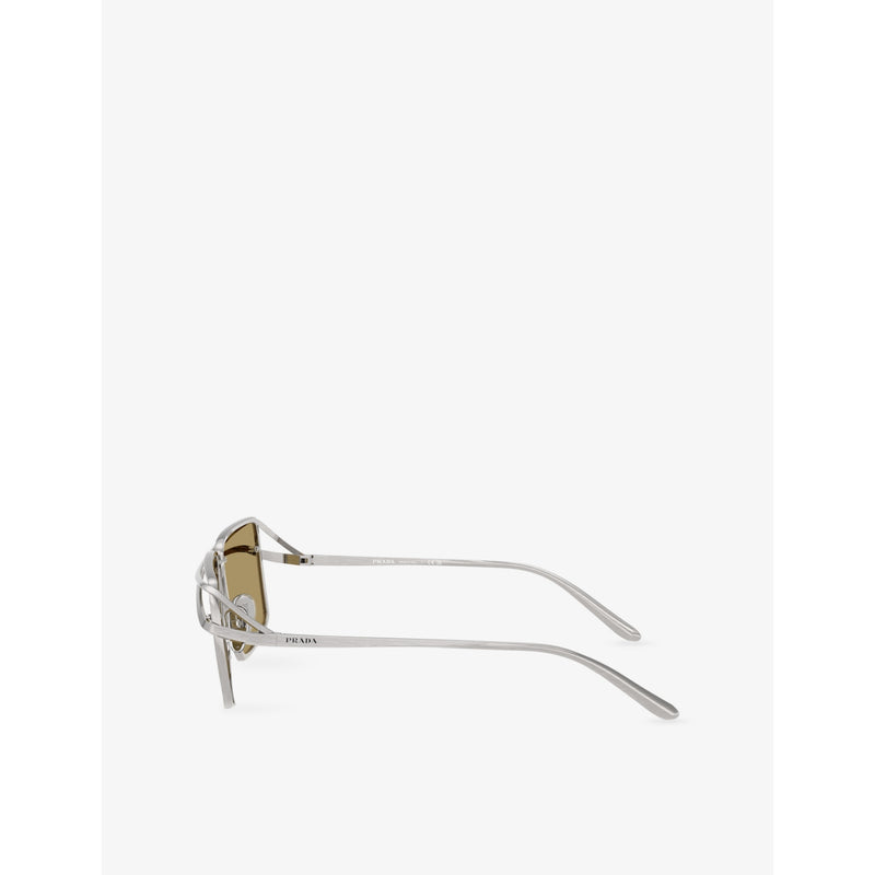 Prada PR C55S irregular metal sunglasses, UK version