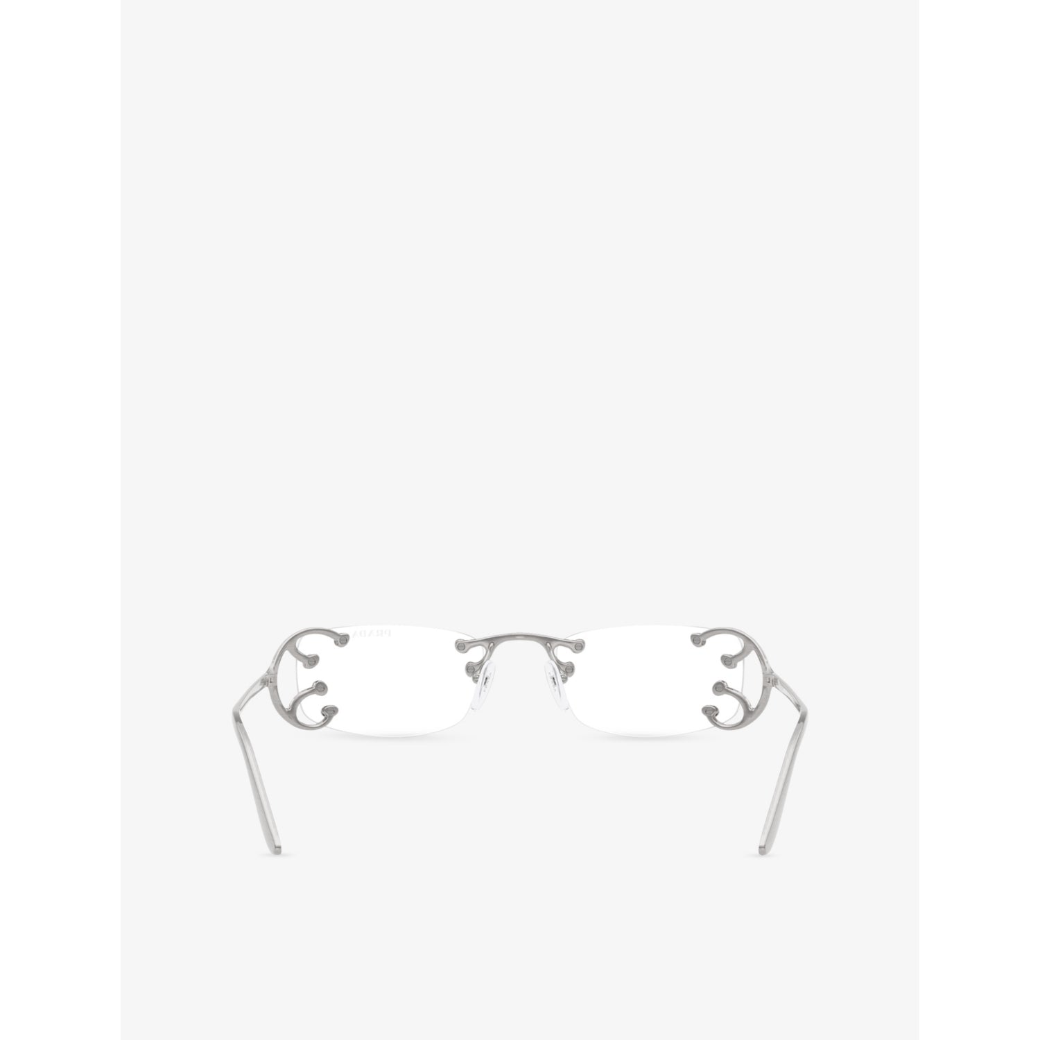 Prada PR C57S rectangle-frame metal sunglasses, imported from the UK
