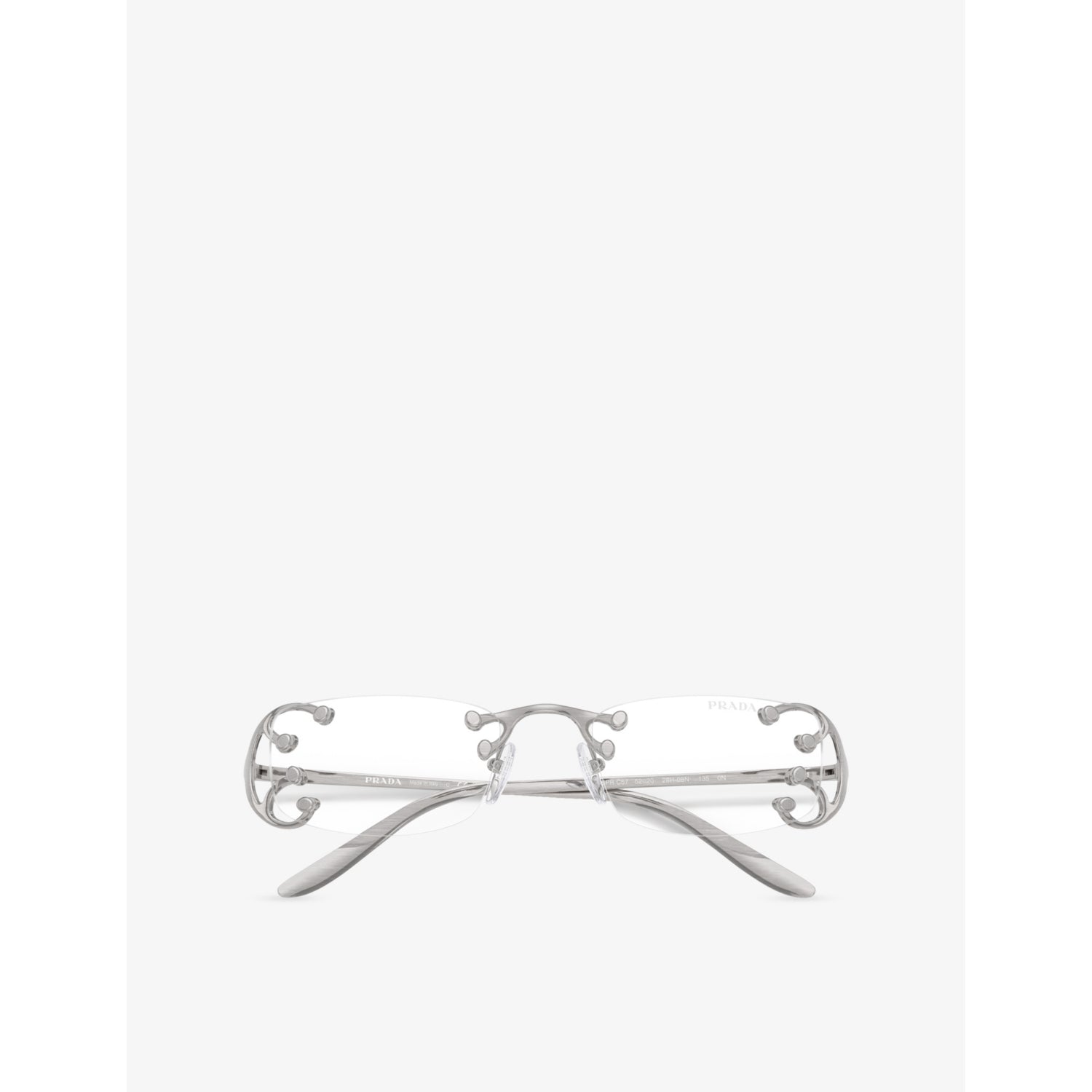 Prada PR C57S rectangle-frame metal sunglasses, imported from the UK
