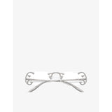 Prada PR C57S rectangle-frame metal sunglasses, imported from the UK
