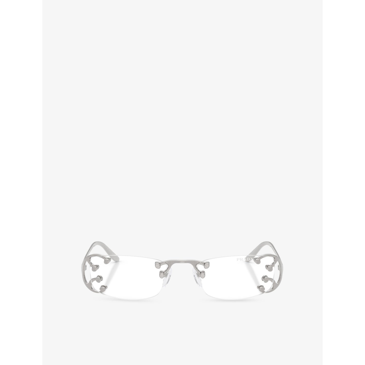 Prada PR C57S rectangle-frame metal sunglasses, imported from the UK