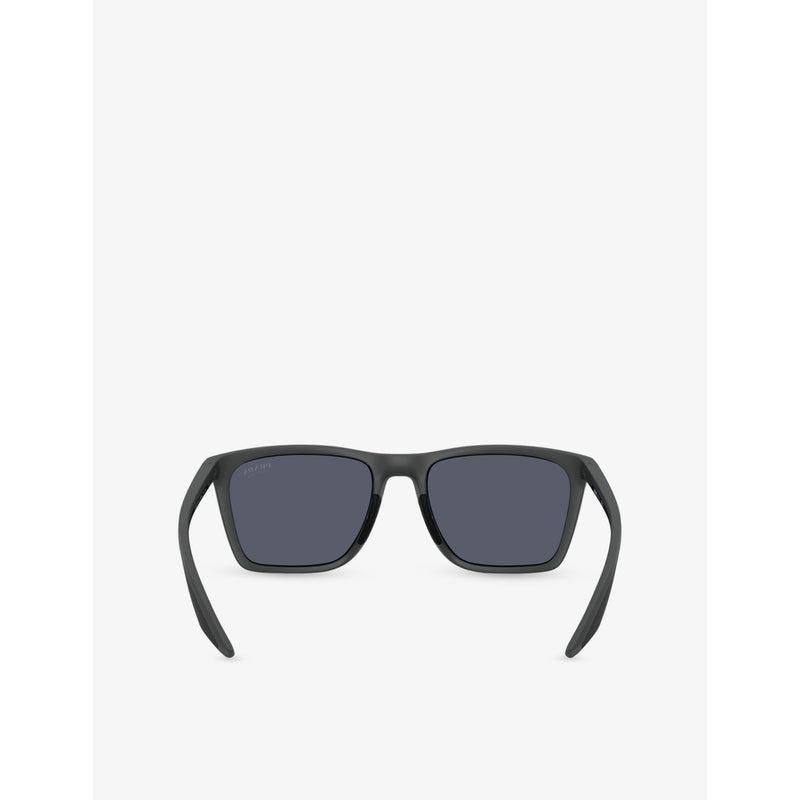 Prada Linea Rossa pillow-frame injected sunglasses, imported from the UK