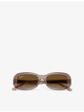 Ray-Ban sunglasses RB2221 oval-frame acetate, imported from the UK