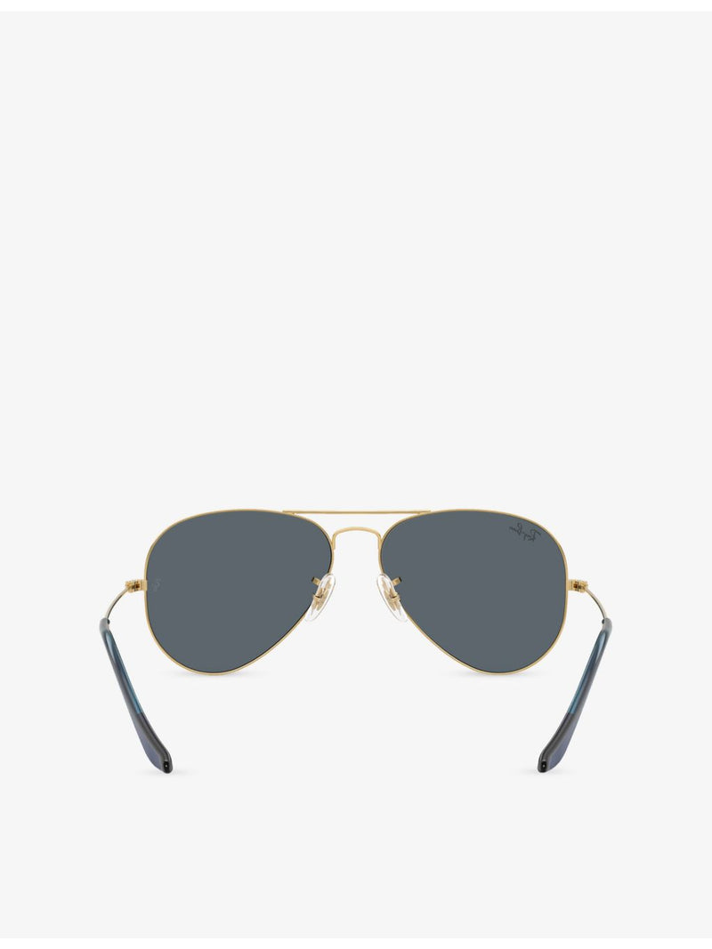 Ray-Ban RB3025 aviator metal sunglasses with polarised lenses (British brand)