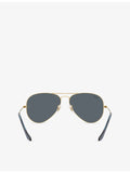 Ray-Ban RB3025 aviator metal sunglasses with polarised lenses (British brand)