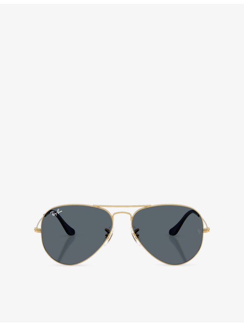Ray-Ban RB3025 aviator metal sunglasses with polarised lenses (British brand)