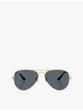 Ray-Ban RB3025 aviator metal sunglasses with polarised lenses (British brand)