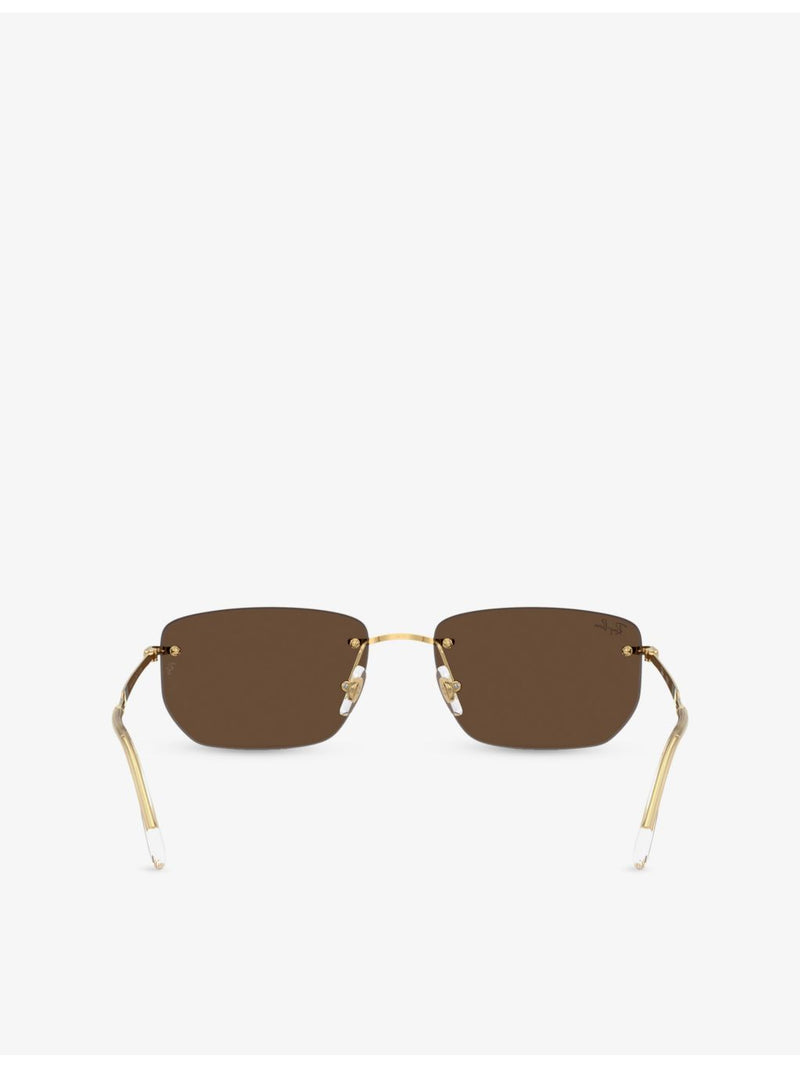 Ray-Ban RB3768 square-frame metal sunglasses, UK version
