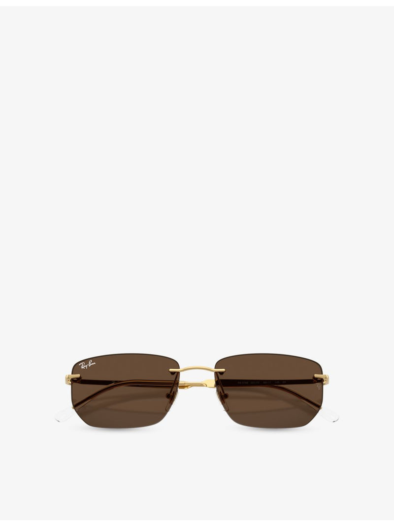 Ray-Ban RB3768 square-frame metal sunglasses, UK version