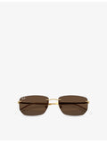Ray-Ban RB3768 square-frame metal sunglasses, UK version