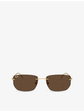 Ray-Ban RB3768 square-frame metal sunglasses, UK version