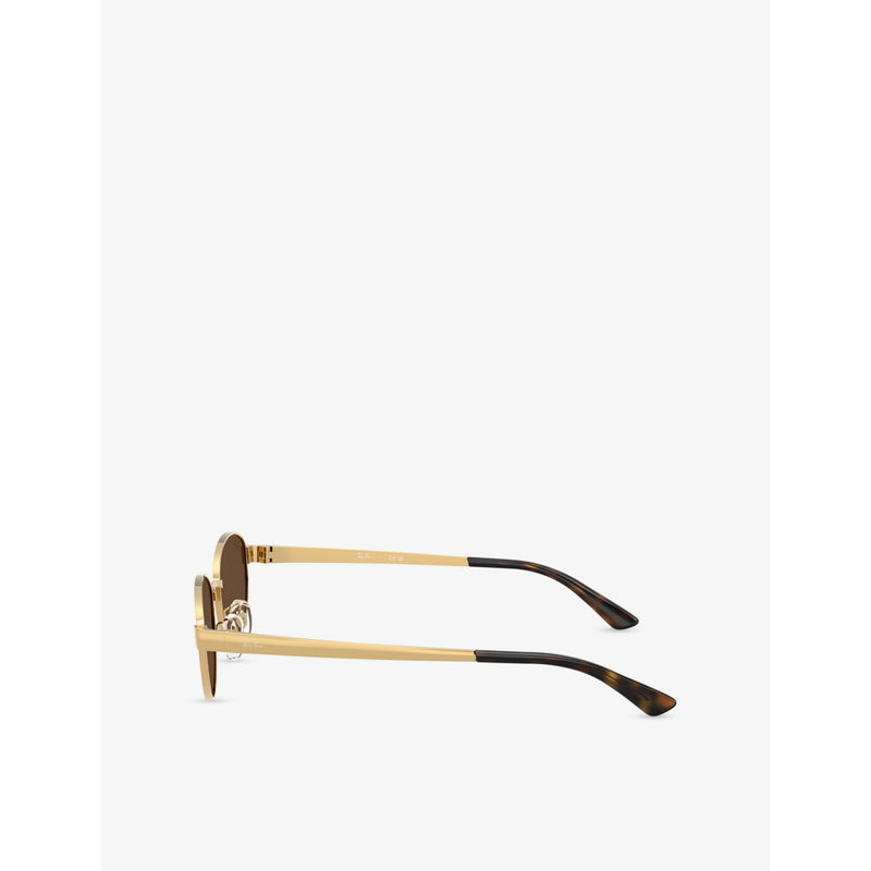 Ray-Ban RB3774D oval-frame metal sunglasses, imported from the UK