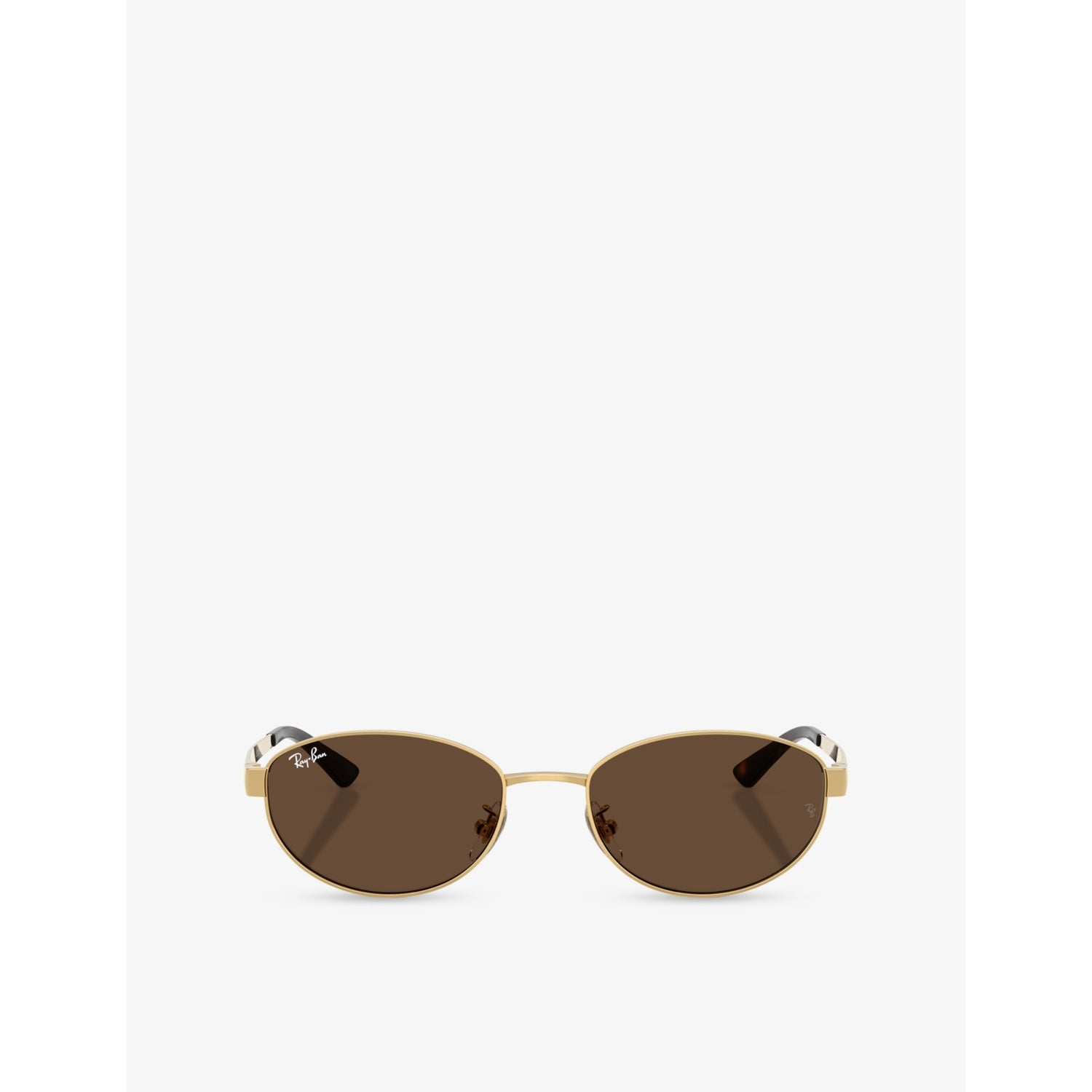 Ray-Ban RB3774D oval-frame metal sunglasses, imported from the UK