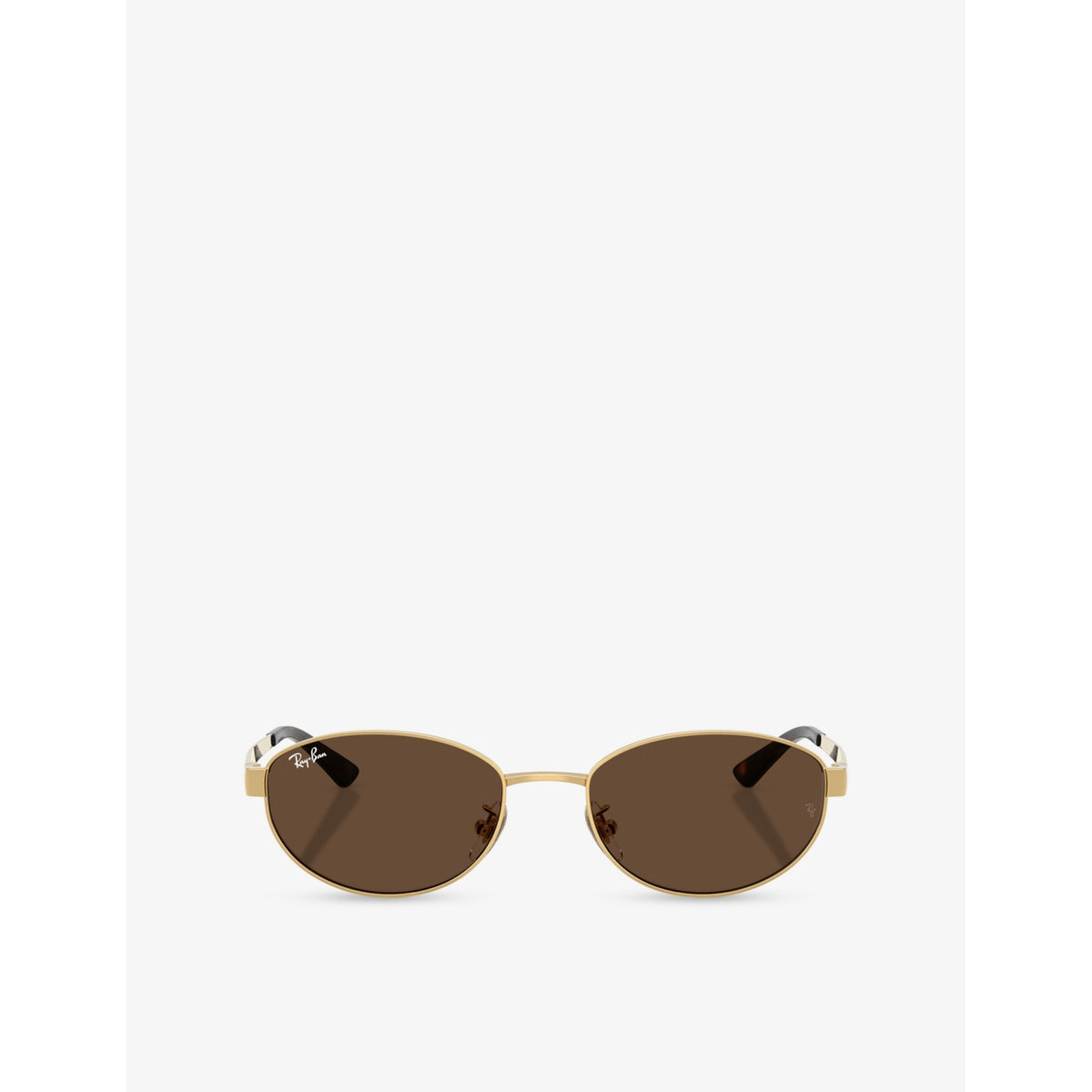 Ray-Ban RB3774D oval-frame metal sunglasses, imported from the UK