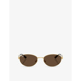 Ray-Ban RB3774D oval-frame metal sunglasses, imported from the UK